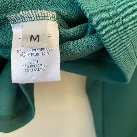 AREA Cropped Crystal Embellished Hooded Sweatshirt top shirt green medium - Picture 5 of 7